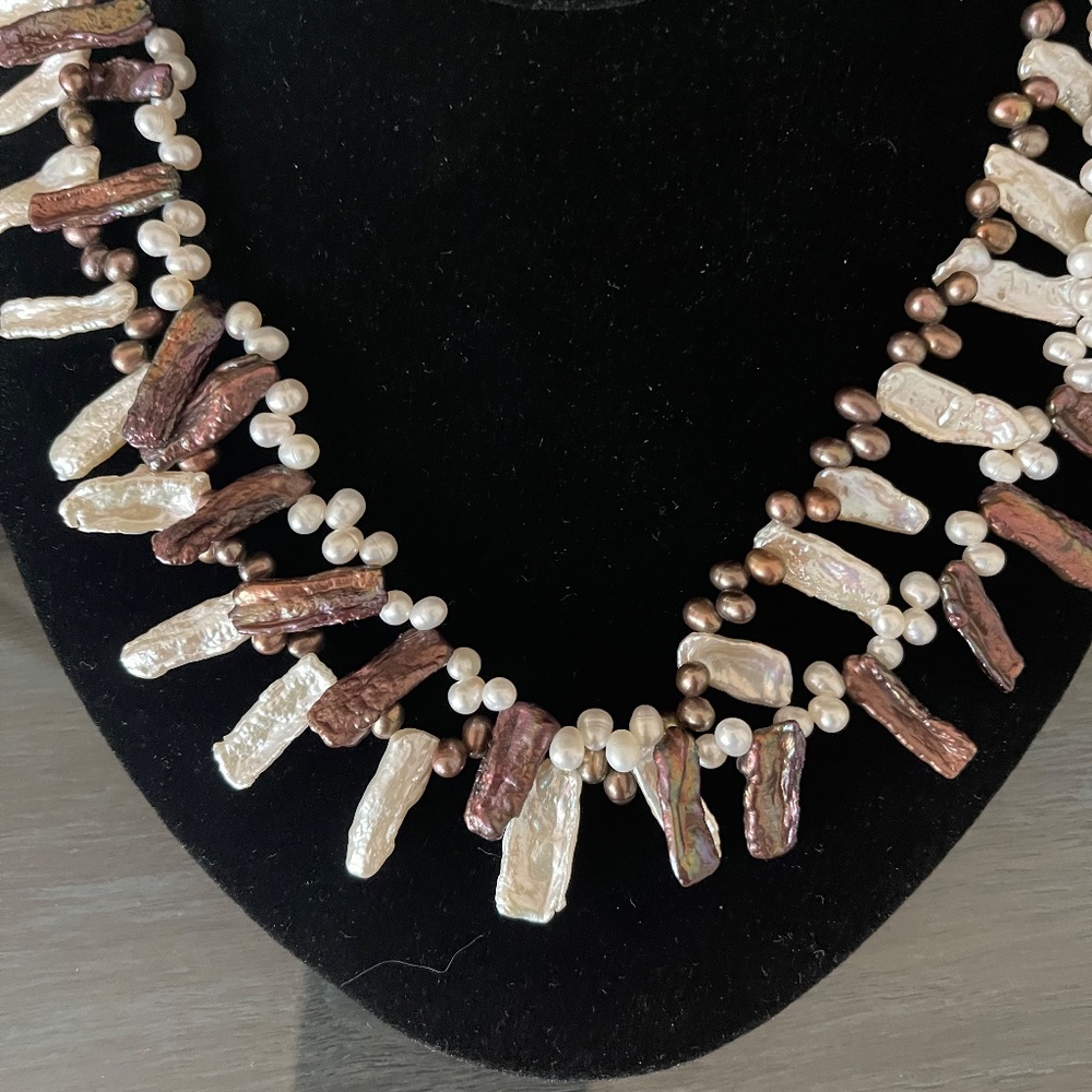 Freshwater Pearl Double Strand Necklace - Picture 3 of 9